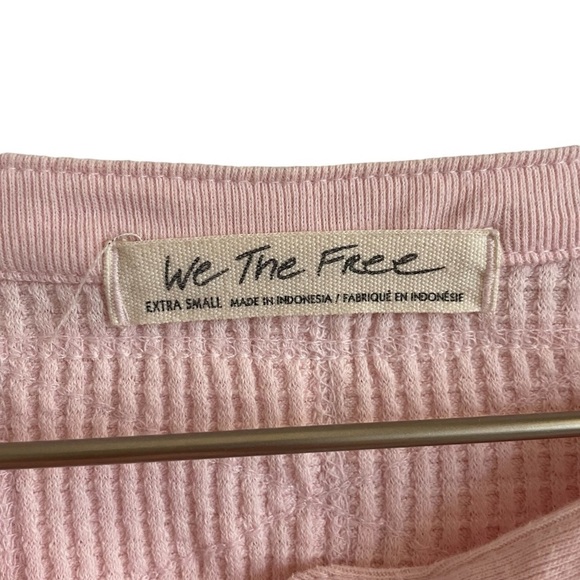 Free People Everest Henley Thermal Top, Light Pink, Size XS - Picture 8 of 10